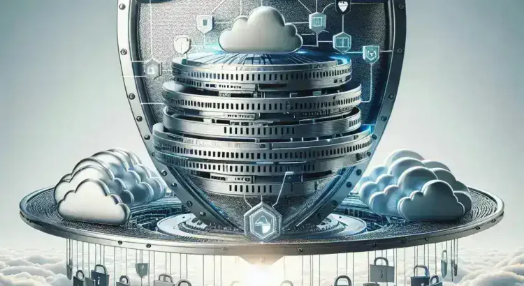 "Diagram illustrating the GUS security stack architecture for enhanced cloud protection, highlighting key components such as governance, user authentication, and security protocols."