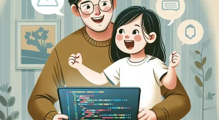 "Sam Altman engaging with children in a tech-focused learning environment, illustrating his influence on modern tech parenting practices."