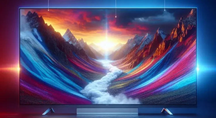 "Close-up of TCL's new affordable quantum dot display showcasing vibrant colors and impressive 4000-nit peak brightness, highlighting innovative technology in modern televisions."
