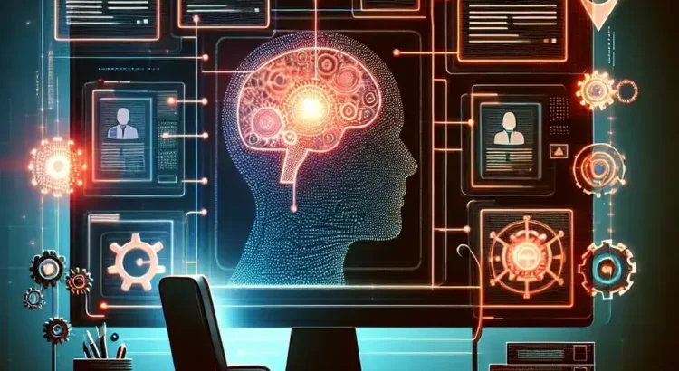 "AI-based resume screening software interface showcasing innovative technology to streamline modern recruitment processes, highlighting efficiency and candidate evaluation."